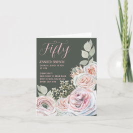 Tarjeta de invitación de cumpleaños plegada