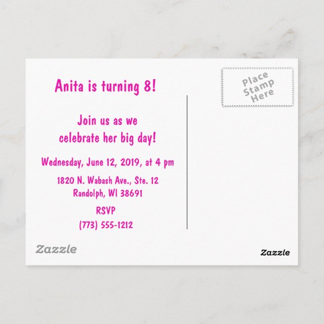 Tarjeta de invitación de cumpleaños #Proud2BNatura (Reverso)