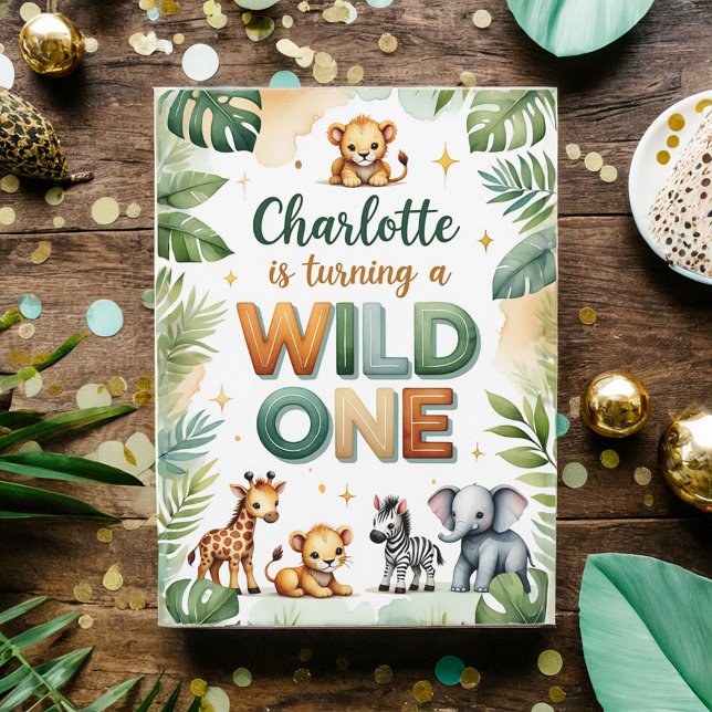 Tarjeta de invitación de cumpleaños Wild One - Cha (Subido por el creador)