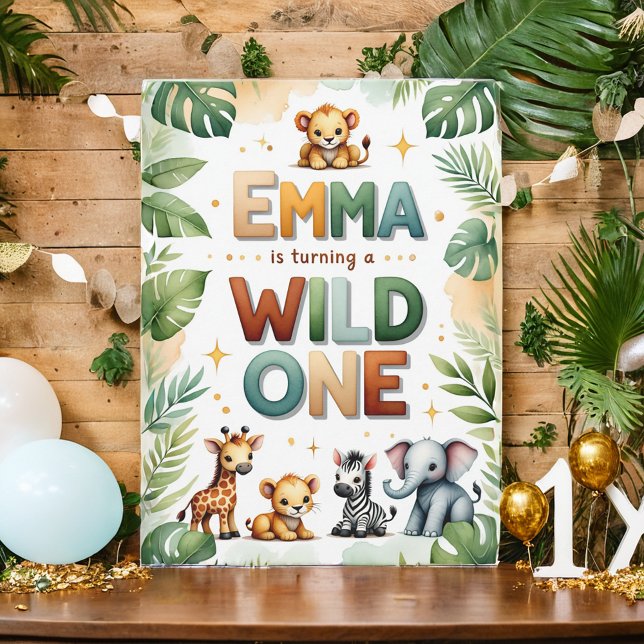 Tarjeta de invitación de cumpleaños Wild One - Emm (Subido por el creador)