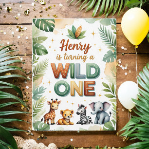Tarjeta de invitación de cumpleaños Wild One - Hen