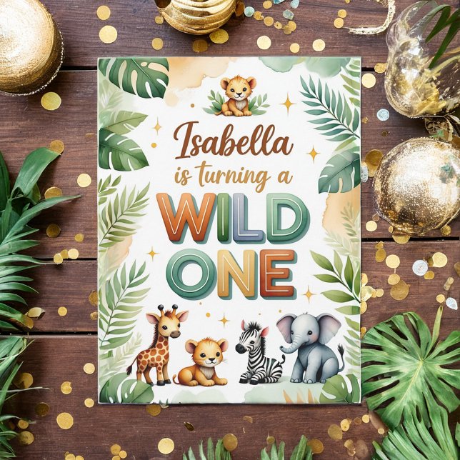 Tarjeta de invitación de cumpleaños Wild One - Isa (Subido por el creador)