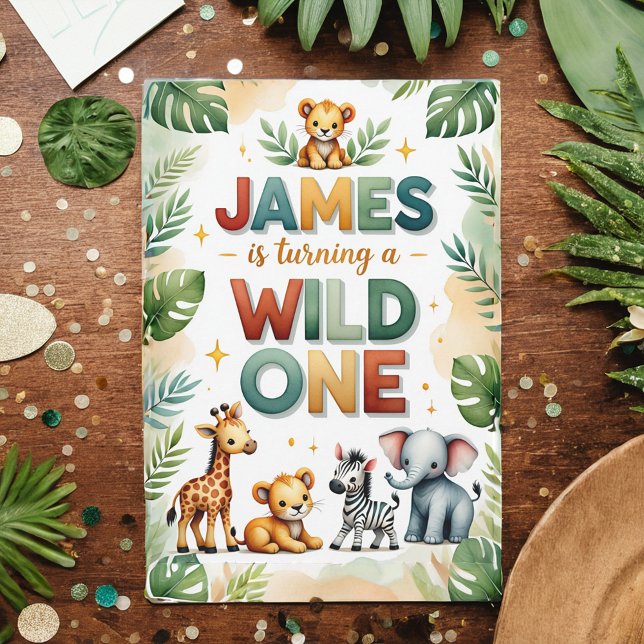 Tarjeta de invitación de cumpleaños Wild One - Jam (Subido por el creador)