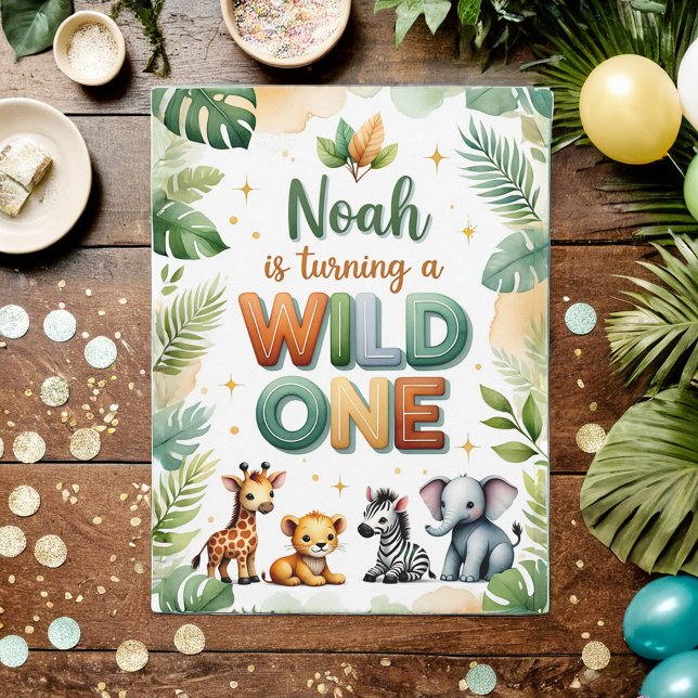 Tarjeta de invitación de cumpleaños Wild One - Noa (Subido por el creador)