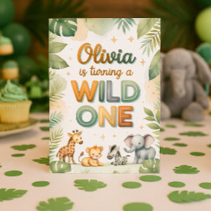 Tarjeta de invitación de cumpleaños Wild One - Oli
