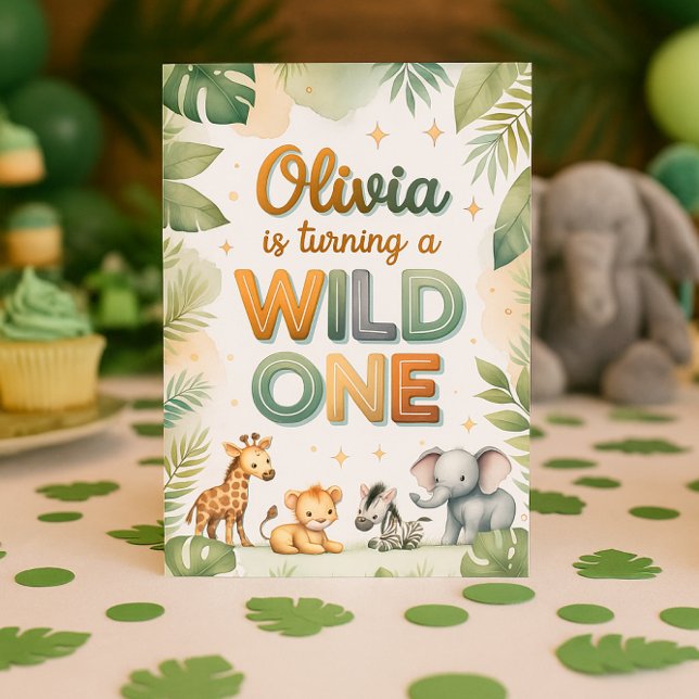 Tarjeta de invitación de cumpleaños Wild One - Oli (Subido por el creador)