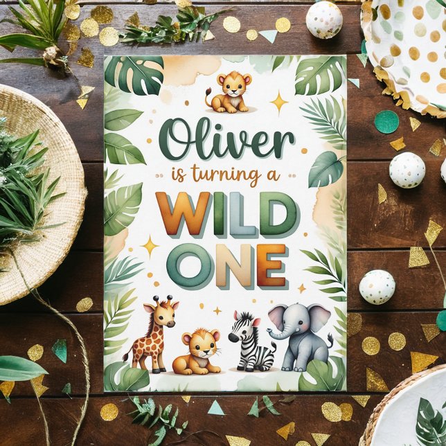 Tarjeta de invitación de cumpleaños Wild One - Oli (Subido por el creador)