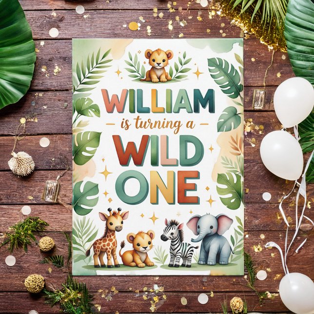 Tarjeta de invitación de cumpleaños Wild One - Wil (Subido por el creador)