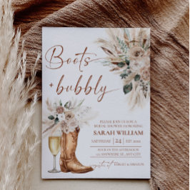 Tarjeta de Invitación de Despedida de Soltera Boot