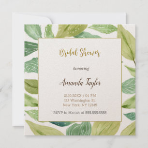 Tarjeta de invitación de despedida de soltera con 