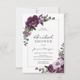 Tarjeta de invitación de Despedida de Soltera Plum