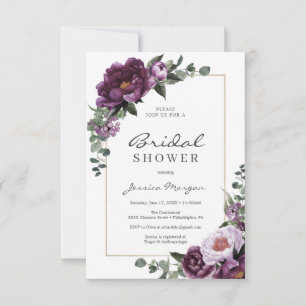 Tarjeta de invitación de Despedida de Soltera Plum