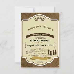 Tarjeta de invitación de despedida de soltero de m