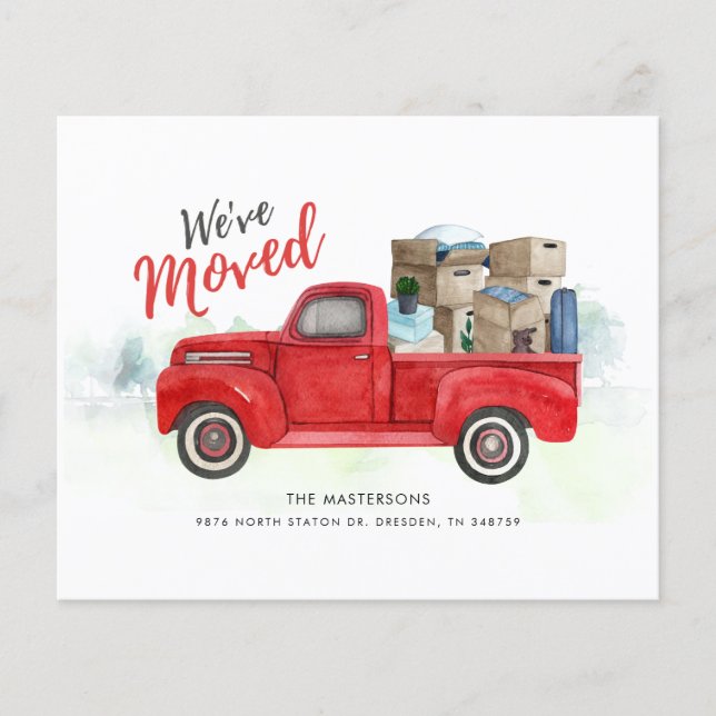Tarjeta de Invitación de dirección de casa móvil d (Anverso)