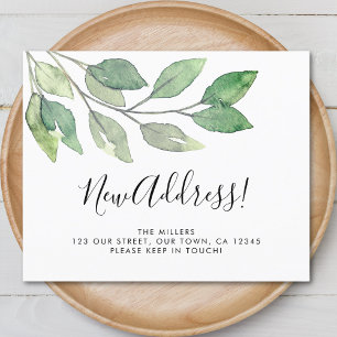 Tarjeta de Invitación de dirección verde nueva de 