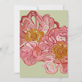 Tarjeta de invitación de diseño de rosas tradicion