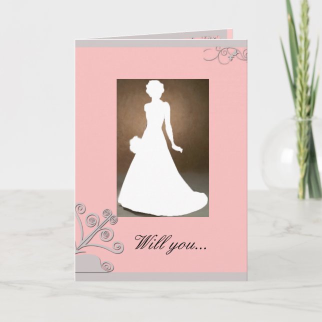 Tarjeta de invitación de doncella de honor (Anverso)