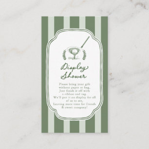 Tarjeta de Invitación de Ducha con Raya Preppy Nue