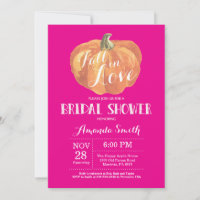 Tarjeta de invitación de ducha de novia de otoño r