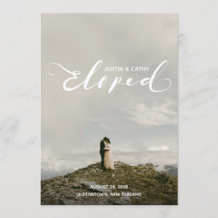 Tarjeta de Invitación de Elopement Boda personaliz