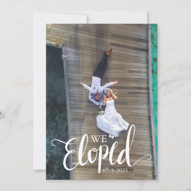 Tarjeta de Invitación de Elopement Personalizada (Anverso)