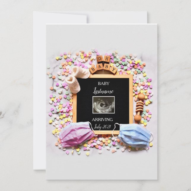 Tarjeta de Invitación de embarazo (Anverso)