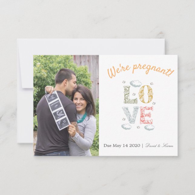 Tarjeta de Invitación de embarazo (Anverso)