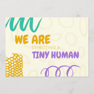 Tarjeta de Invitación de embarazo colorida