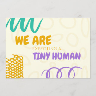 Tarjeta de Invitación de embarazo colorida