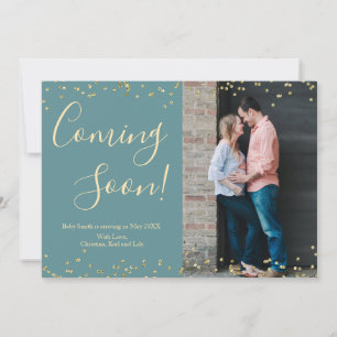 Tarjeta de Invitación de Embarazo con Confetti de