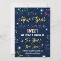 Tarjeta de invitación de embarazo de año nuevo 201