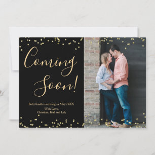 Tarjeta de Invitación de Embarazo de Confetti de O