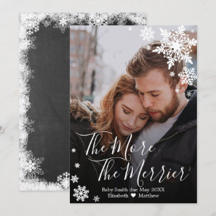 Tarjeta de Invitación de embarazo de Navidades fot