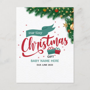 Tarjeta de invitación de embarazo de Navidades per