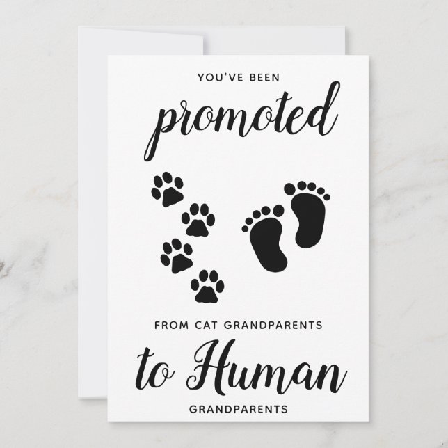 Tarjeta de Invitación de embarazo de nuevos abuelo (Anverso)