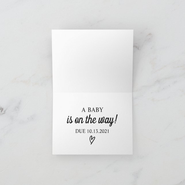 Tarjeta de Invitación de embarazo de personalizado (Interior)