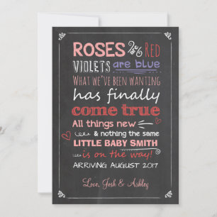 Tarjeta de Invitación de embarazo de San Valentín