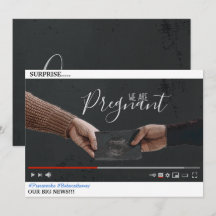 Tarjeta de invitación de embarazo de tema en YouTu