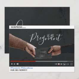 Tarjeta de invitación de embarazo de tema en YouTu