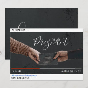 Tarjeta de invitación de embarazo de tema en YouTu