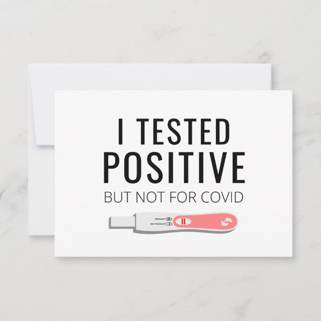 Tarjeta de Invitación de embarazo divertida para m (Anverso)