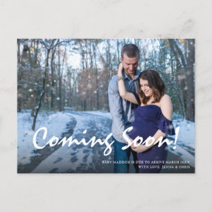 Tarjeta de Invitación de embarazo fotográfica