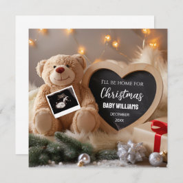 Tarjeta de Invitación de embarazo para navidades