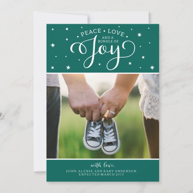 Tarjeta de Invitación de embarazo para Navidades V (Anverso)