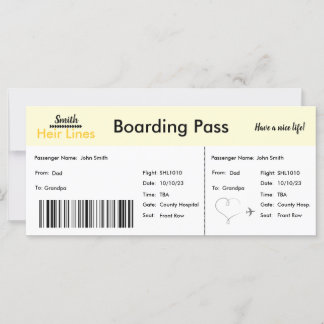 Tarjeta de Invitación de Embarazo Temática de Viaj