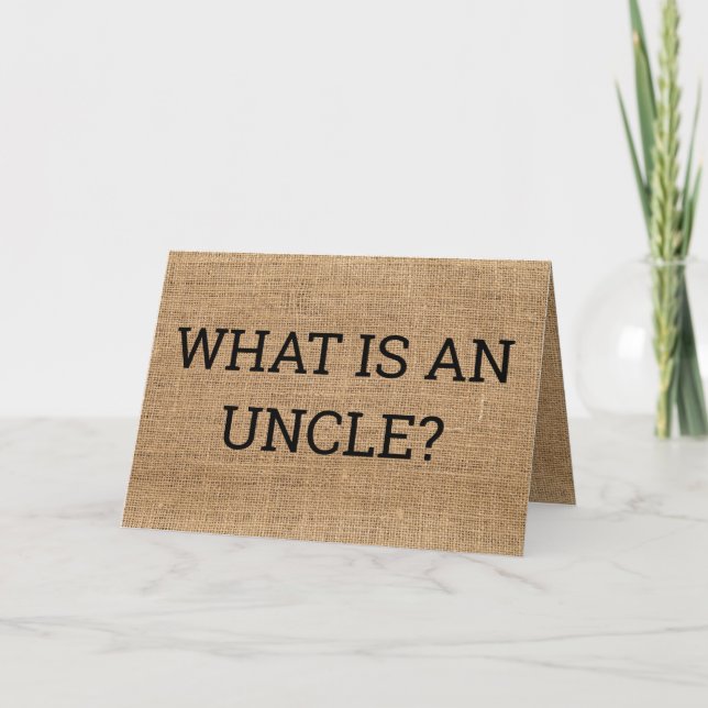 Tarjeta De Invitación De Embarazo Tío Para Hermano (Anverso)