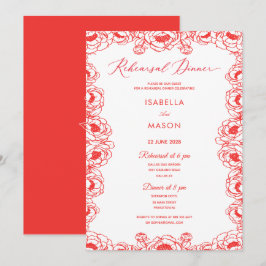 TARJETA DE INVITACIÓN DE ENSAYO DE BODAS CON JARDÍ