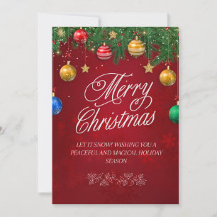 tarjeta de invitación de Feliz Navidad