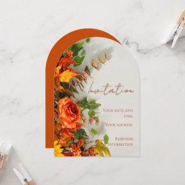 Tarjeta de invitación de feriado de Día de Acción