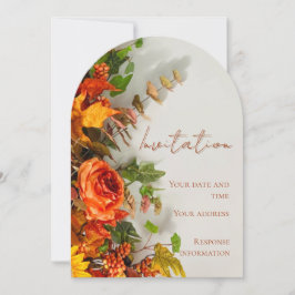 Tarjeta de invitación de feriado de Día de Acción